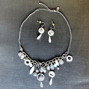 Lia Sophia mixed media necklace and earrings set